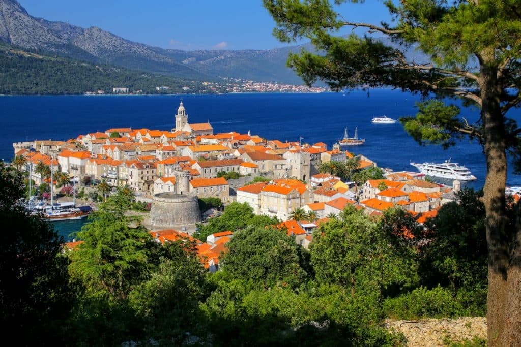 The Adriatic coast near Korčula